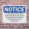 Signmission No Trespassing Or Loitering Except On Business OSHA Notice Sign, Plastic, 10in W x 7in L, 2PK OS-2PACK-NS-P-710-L-14953 - alternate 2